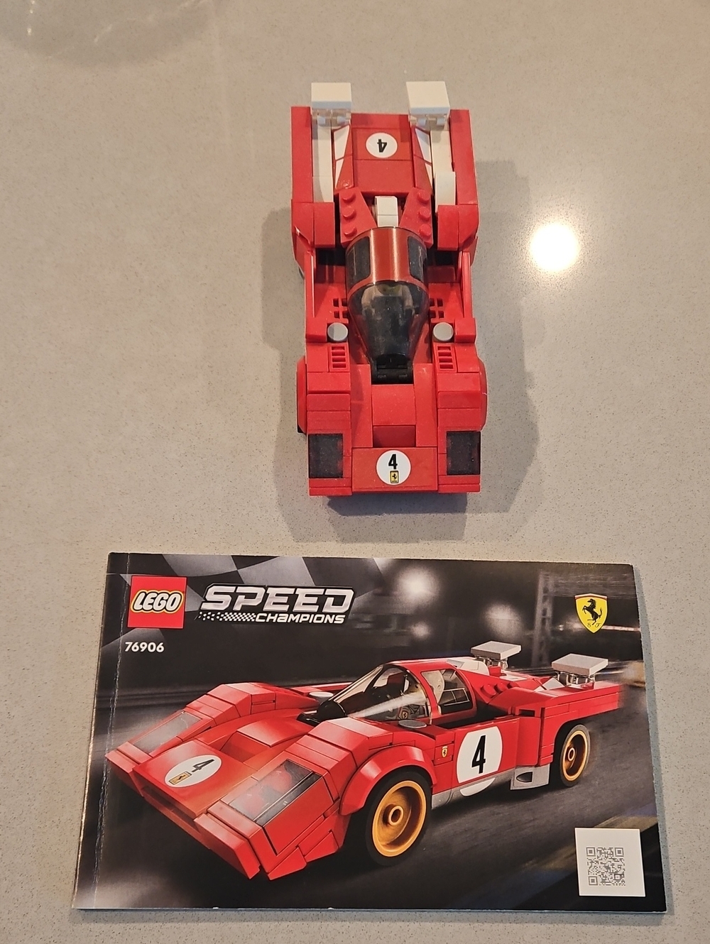 LEGO Red and White Speed Champions Ferrari Race Car